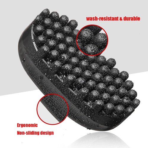 Curl Hair Silicone Brush, Melous 2024 Massage & Wash Curl Hair Brush Comb for Braiding Hair Pre Stretched Hair Extension Hair Reduce Pulling, Black