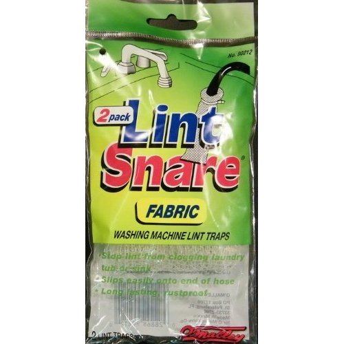 O'Malley Lot of 12 Lint Snare Fabric Washing Machine Traps with Ties Clamps (6 Packs of 2)