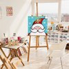Yijingtop 4 Pack Christmas Paint by Number for Kids Ages 4-8,Cute Animals Easy Acrylic Paint by Number for Kids On Canvas,Oil Painting Paint by Number Kits Present for Kids(Framed)