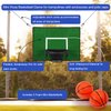 Trampoline Basketball Hoop, with Mini Basketballs and Inflator, Breakaway Rim for Dunking Square Trampoline Basketball Attachment Trampoline Accessory for Kids Adults Indoor Outdoor