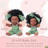 TUSALMO 10 INCH Black Baby Doll Toy with Accessories - African American Baby Dolls in Gift Box - Ideal Holiday, Christmas, Birthday Gift for 3 Year Old Girls - Soft Body Black Dolls for Toddlers