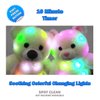 The Noodley LED Light Up Stuffed Animal Sleep Toy Kids Plush Soft Night Light Boys Girls - Small White 12 inch