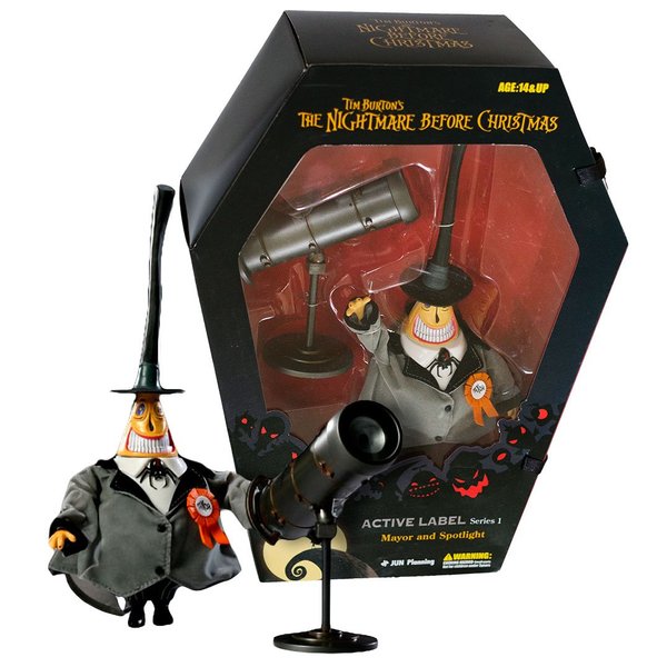 Nightmare Before Christmas Mayor ~9" Figure & Spotlight Active Label Action Figure Series #1