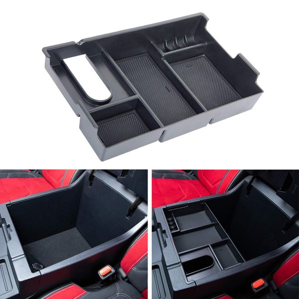JDMCAR Compatible with Toyota Tundra Accessories 2007-2021 Center Console Organizer,Armrest Box Secondary Storage Tray -(Full Console w/Bucket Seats ONLY)