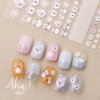 Christmas Nail Stickers Winter Snowman Snowflake Nail Art Stickers 8PCS Elk Santa Claus Christmas Nail Art Designs Supplies 3D Nail Adhesive Decals Xmas Transfer Sliders for Manicure Nail Decorations