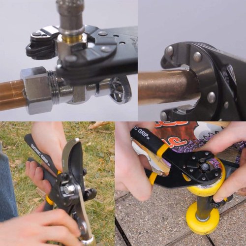 LoggerHead 8-Inch Bionic Grip Adjustable Wrench, Black, Plastic