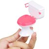 3pcs Miniature Toilet Cake Toppers Decor, Mini Toilet Toy Funny Toilet Gift, Doll Accessories Dollhouse Toilet for Girl Party Favours