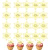 mdgfge 20Pcs Christmas Cupcake Toppers Snowflake Shapes Acrylic Gold Mirror Engraved Cake Topper Snowflake Cake Dessert Decors for Christmas Theme Winter Holiday Party Supplies