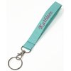 Solid Poly Fabric Customed Wristlet Key Fob keychain with Personalized Monogrammed