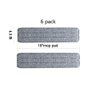YOUSHANGJIA Mop Pads 18 inch mop Pads Replacement 6 Pack mop Head Replacement mop Refills Washable Microfiber Pads