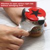 Octina Mason Jar Opener & Bottle Opener No Lid Dents or Damage, Manual Can Opener Easy Twist, Canning Jar Opener Top Remover Utensil for Various Lids