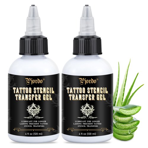 Pjordo 2PCS Tattoo Stencil Transfer Gel Solution, 8oz Tattoo Stencil Gel for Transfer Stickers Paper, Tattoo Transfer Gel, Tattoo Stuff for Tattoo Artists & Beginners, Tattoo Supplies Accessories
