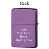 Zippo Lighter - Personalized Custom Message Engrave on Classic with Zippo Logo Windproof Lighter (Abyss 24747ZL)