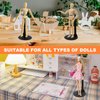 10 Pcs Doll Stand Action Figure Stands Doll Display with Expandable Waist Wire for 8" to 12" Dolls and Action Figure Dolls Accessories 2 Styles
