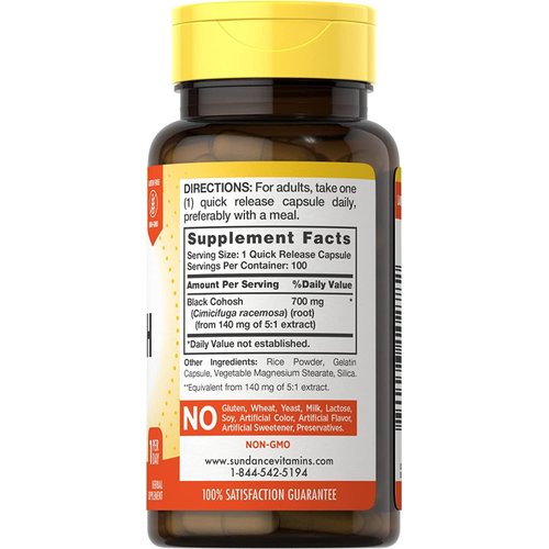 Sundance Black Cohosh 100 ea ( Pack of 2)