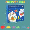 155 Pcs Wooden Pattern Blocks Christmas Stocking Stuffers Kids Toddlers, Math Games Shapes Blocks Homeschool Supplies with Cards Tangram Puzzles Montessori Educational Learning Toys for Kids Ages 4-8