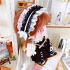 niannyyhouse 20cm Plush Doll Clothes Loose Headwear White Shirt Black Skirt Backpack 8in Soft Stuffed Plush Toy Accessories Dress Up