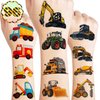 Construction Temporary Tattoos Birthday Party Supplies Decorations 96PCS Tattoos Stickers Vehical Excavator Bulldozer Cute Party Favors Kids Girls Boys Gifts Classroom School Prizes Themed
