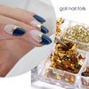 Glitter Nail Art Foils Flakes, Holographic Sparkly Ultra-Thin Aluminum Foil Nail Art Flakes Design, Laser Nail Sequins Acrylic Supplies for Women Manicure Charms Decorations, DIY 3D Nail Art Tips