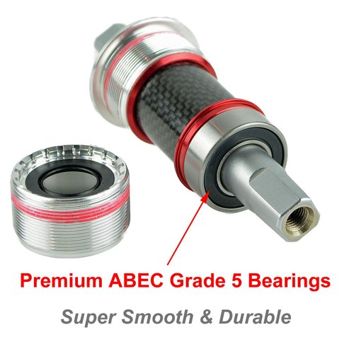 OMNI Racer Worlds Lightest JIS Square Taper Bottom Bracket- English (68x113.5mm)
