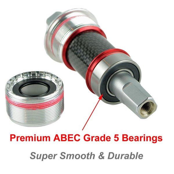 OMNI Racer Worlds Lightest JIS Square Taper Bottom Bracket- English (68x113.5mm)