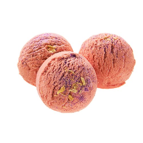 Bath Bomb Products - Bubble Bath Truffles: Raspberry Boom 3 Pack Bath Truffles, 10 oz Raspberry Salt Scrub, Pumice Stone by Dead Sea Spa Care, Bubble Bath, Bubble Truffles, Bath Truffle