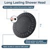 BRIGHT SHOWERS Rain Shower Head, 9 Inch High Pressure Waterfall Showerhead with Adjustable Angle and Anti-clogging Silicone Nozzles, Luxury Bathroom Overhead Shower, Oil-Rubbed Bronze