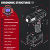 Cordless Heat Gun for Milwaukee m18 Battery, LIVOWALNY 18V 350W 122℉~1202℉ (50℃-550℃) Variable Temperature Control Hot Air Gun with LCD Digital Display for Shrink Tubing, Crafts (No Battery)