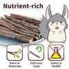 50-60 PCS Natural Rabbit Chew Toys, Rabbit Treats, Guinea Pig Chew Toys, Bunny Toys, Hamster Treats, Timothy Stick, Apple Sticks, Sweet Bamboo, for Guinea Pig, Hamster, Chinchilla, Rat, Small Animals