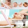 ZJchao Massage Stone Wand Massage Stick, Jade Massage Crystal Wand Gua Sha Scraping Massage Tools Rose Quartz Guasha Beauty Tool for Facial Skin Rejuvenation Jade Stone Massage