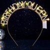 DRESBE Light Up Birthday Headband LED Rhinestone Birthday Queen Headbands Birthday Party Favors Hair Accessories for Women (Gold)
