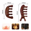 2 Pack Wooden Scalp Massage Comb, Sandalwood Scalp Massager Wood, Head Massage Gua Sha Brush for Women Men Hair Growth