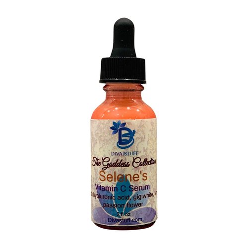 Selene's Vitamin C Serum with Hyaluronic Acid, Gigiwhite and Passion Flower, From the Goddess Collection By Diva Stuff (1 Fluid Ounce)