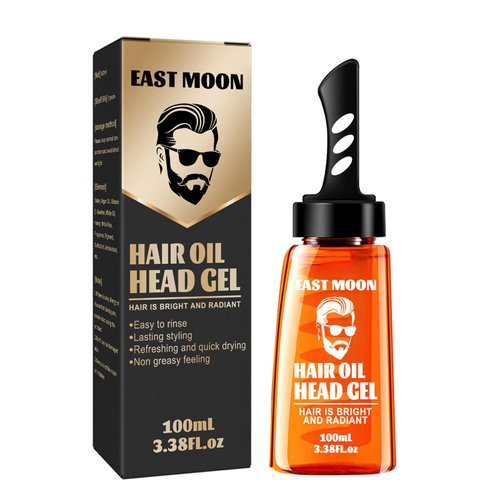 Grospe Long-Lasting Fluffy Men's Hair Styling Gel and Wax, 2-in-1 with Comb - Fast Build, Moisturizing, 100ml