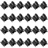 AUEAR, 24 Pack Mini Jaw Clips Plastic Hair Claw Clips for Girls and Women Black Small