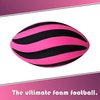 LMC Products Spiral Foam Football - Soft Foam Football for Kids - Each Quality Kids Football is 9 Inches - Adult & Toddler Football Youth - Small Football (Pink & Black)
