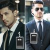 Agent Costume Set, Black Novelty ID Badge Props for Men in Cosplay, Detective Party Favors Secret Agent ID Card Holder with Secret Spy Earpiece for Halloween Mystery Party Supplies