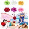 ALIMITOPIA Flower Hair Clip Fabric Artificial Rose Flower Hairpin Barrette Brooch Headdress Bobby Pins Headwear Hair Accessories for wedding Party supplies(Rose Style;4.3 inches;6pcs)