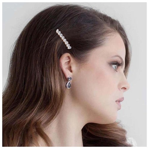 Allereyae Vintage Crystal Hair Comb Barrette Rhinestone Wedding Comb Barrette CZ Side Comb Hair Comb Crystal Wedding Headpieces Gold Rhinestone Bride Hair Accessories for Women