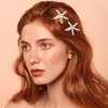 8 Pcs Starfish Hair Clips Rhinestone Pearl Hair Barrettes Crystal Hair Pins Wedding Hair Pieces Sea Star Beach Mermaid Hair Accessories for Women Girls