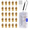 Comgrow 25PCS MK8 Ender 3 V2 Nozzles 0.4MM, 3D Printer Brass Hotend Nozzles with DIY Tools Storage Box for Creality Ender 3/Ender 3 Pro/Ender 3 Max/5 Pro/Ender 3 S1/Ender 3 Neo/CR 10 Series 3D Printer