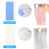 EHDIS Hair Extension Tape Tabs, 3Sheets Double Sided and 3 Sheet Single Side Replacement Tape Adhesive Hair Extension Tapes with Glue Remover Scraper Tool,Hair Comb, Tweezers