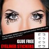 4 Pairs of Halloween Eye Shadow Temporary Tattoo Stickers Eyeliner Decals with Spider Web Skull Bat Temporary Tattoo Stickers Face eye Makeup Stickers for Women Girls