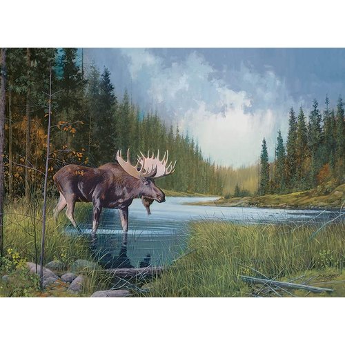 Cobble Hill 1000 Piece Puzzle - Moose Lake - Sample Poster Included
