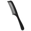Black Double Tooth Detangler Hair Comb Curly Hair comb Shampoo Comb with Handle Wide Tooth Combs for Women for Long Curly Wet Hair,Hair Combs
