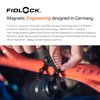 FIDLOCK Twist Uni Base - Universal Magnetic Mechanical Water Bottle Holder - Frame Tubes with a Width of 28–62 mm - Rubber Back for Frame Protection - Fits All Twist Modules