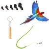 Parrot Bird Harness Leash Anti-bite Outdoor Flying Training Rope with 5pcs Different Sizes of Soft Foot Loops and Training Whistle(Upgraded Version of Ankle Ring)