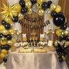 2025 New Year Balloon Arch Party Decorations, 18" 10" Black and Gold Balloon Garland Arch with Happy New Year Banner for 2025 New Year Party Decorations NYE Party Supplies 2025