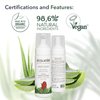 ECOLATIÈR Facial Foam Cleanser Intense Hydration Organic Aloe Vera – 98.6% Natural, Vegan, Gentle Face Wash for Women, Hydrating for Sensitive Skin, 5.1 Fl Oz