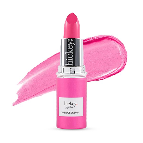 Hickey Lipstick Walk of Shame Organic Hot Pink Lipstick Refill - Moisturizing And Long Lasting Lipstick - Gluten Free, Vegan And Organic Lipstick - Highly Pigmented Lipstick With Velvet Finish